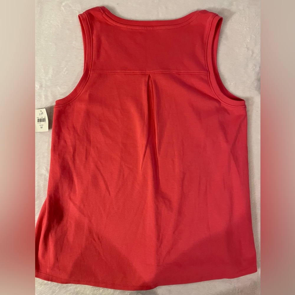 NWT J Jill Pima back-pleat tank, size medium, peony color - Picture 2 of 4